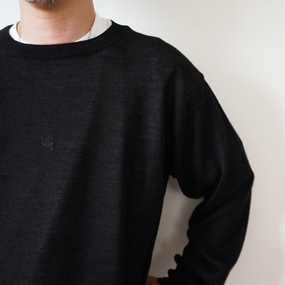 BATONER - RAMIE WOOL CREW NECK