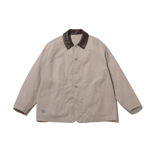 Fresh Service - COTTON CANVAS LEATHER COLLAR WORK JACKET