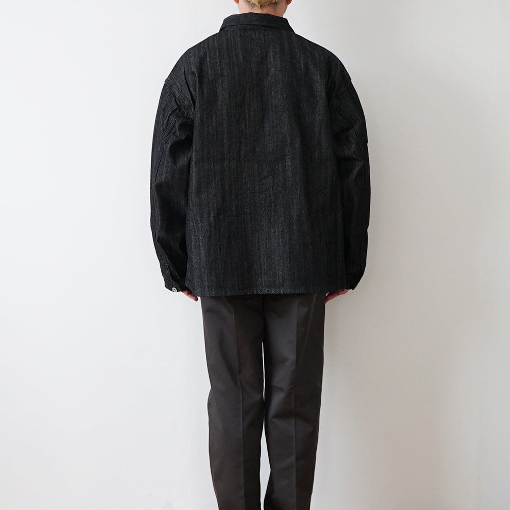 26ss FOUNDOUR Denim Pullover サイズ3 ブラック FOUNDOUR - BLACK DENIM PULLOVER – IN MY BOOK STORE