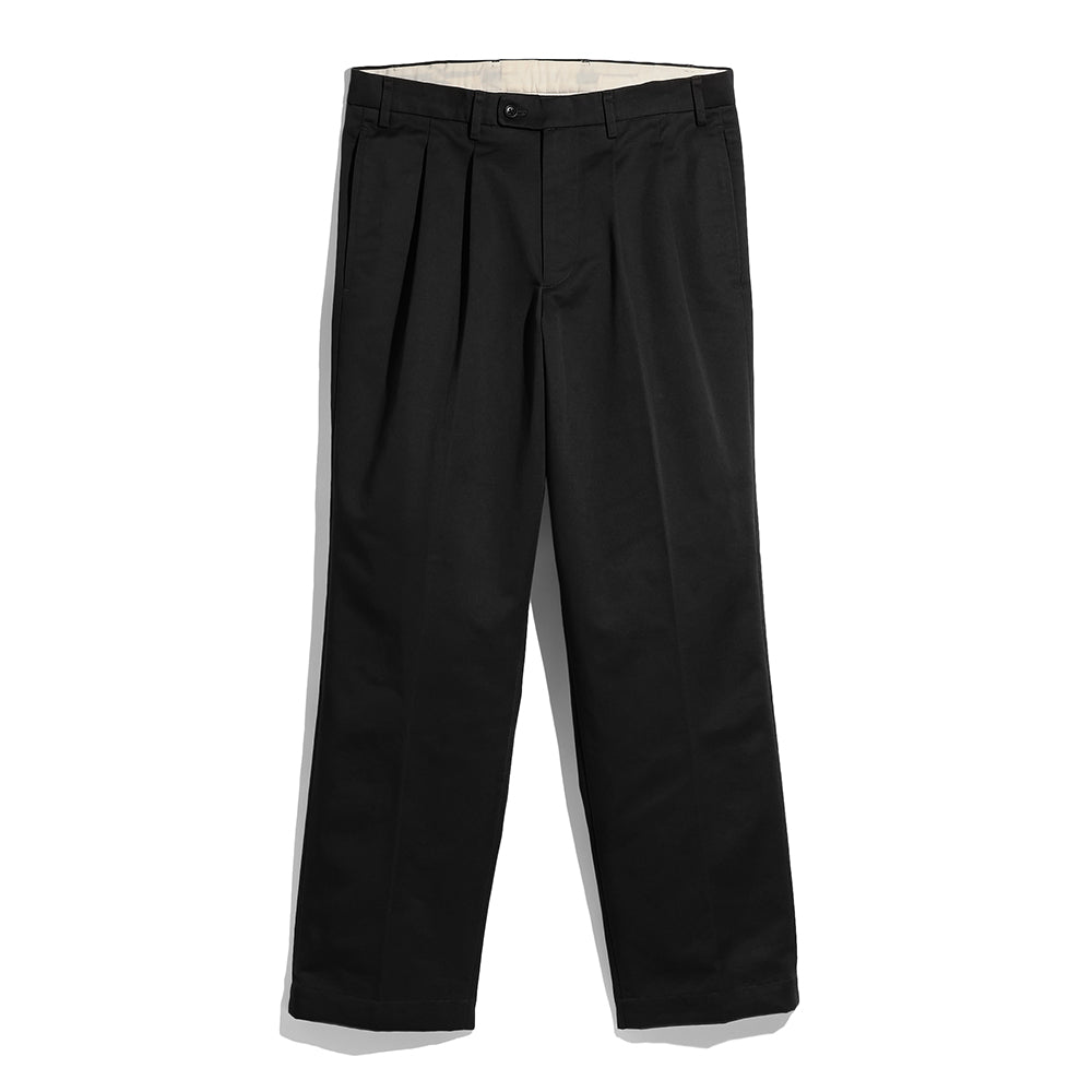 FOUNDOUR - T/C TWILL TUCK TROUSERS