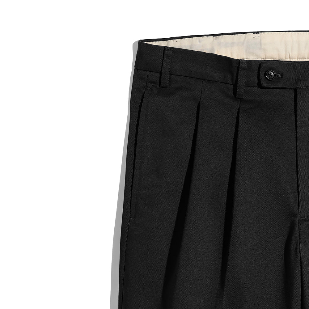 FOUNDOUR - T/C TWILL TUCK TROUSERS