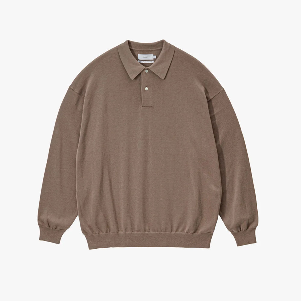Graphpaper - Suvin High Gauge Knit Oversized L/S Polo