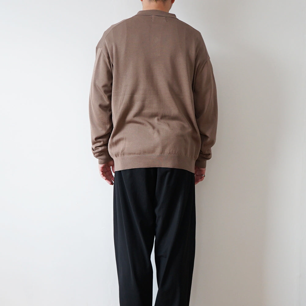 【特価】High Gauge Knit Oversized L/S Polo Graphpaper - Suvin High Gauge Knit Oversized L/S Polo – IN MY BOOK