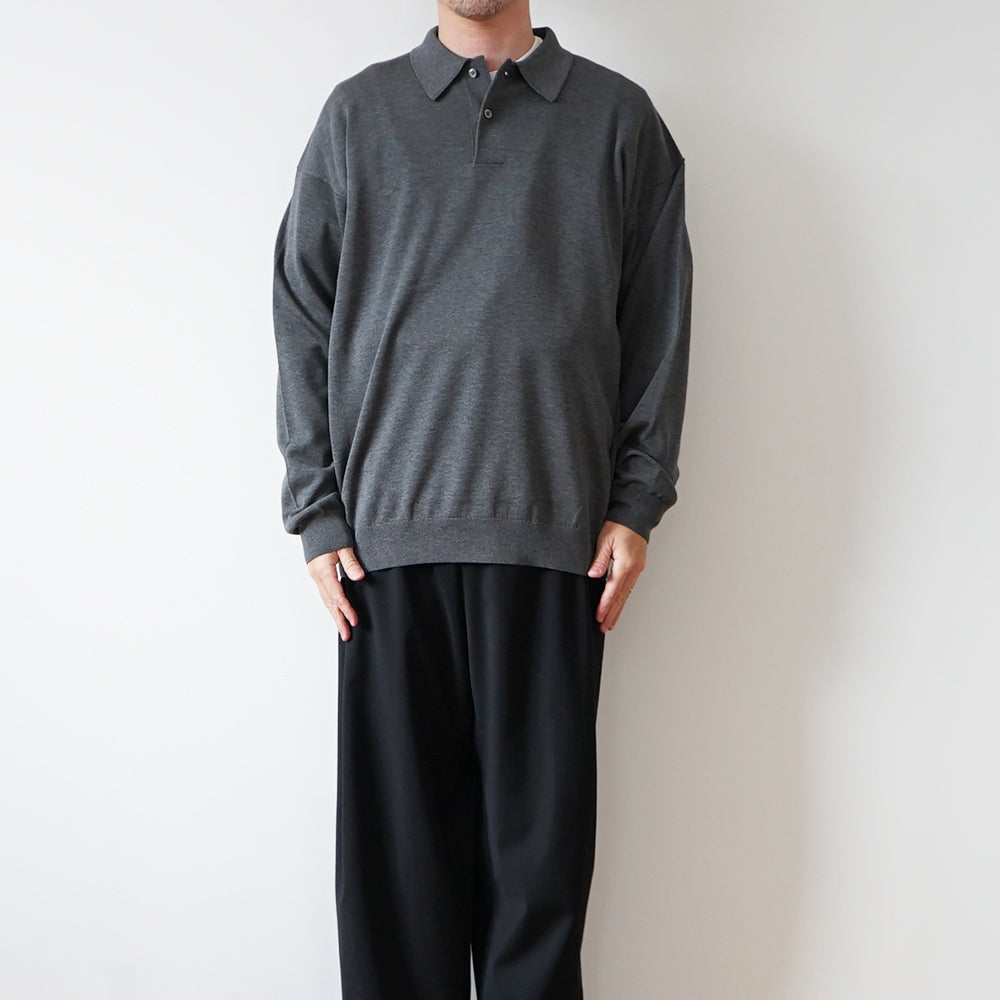 Graphpaper - Suvin High Gauge Knit Oversized L/S Polo