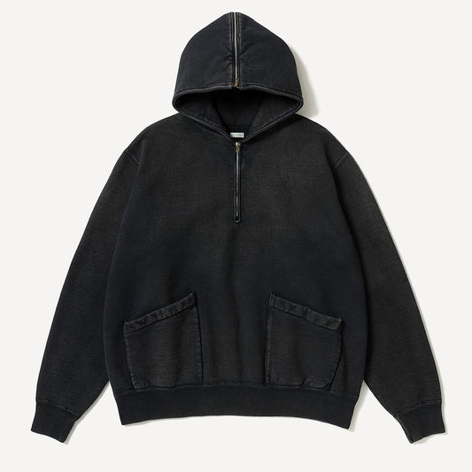 A.PRESSE - Vintage Sailor Hood Half Zip Sweatshirt