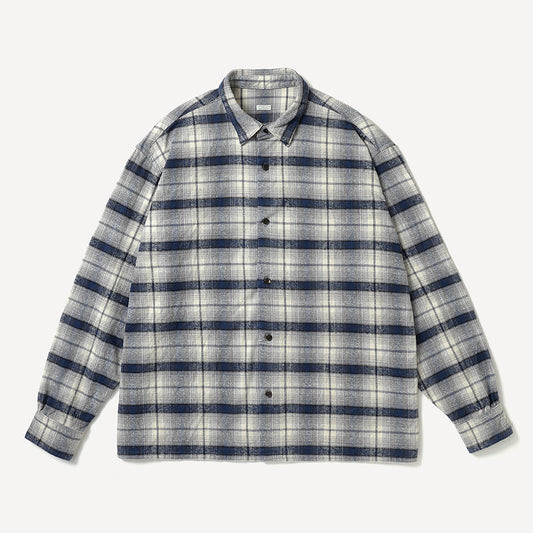A.PRESSE - Vintage Cotton Silk Nep Twill Check Shirt