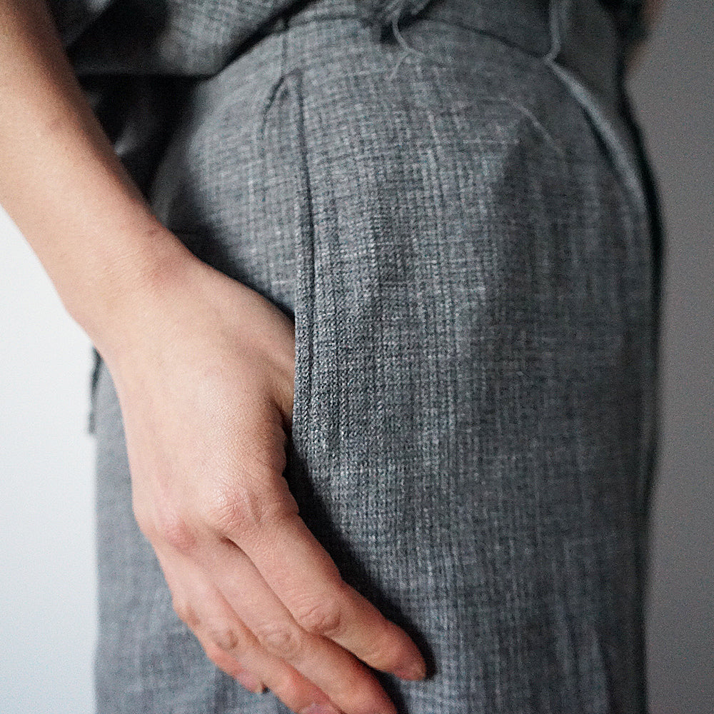 blurhms - Mix Heather Cotton Trousers