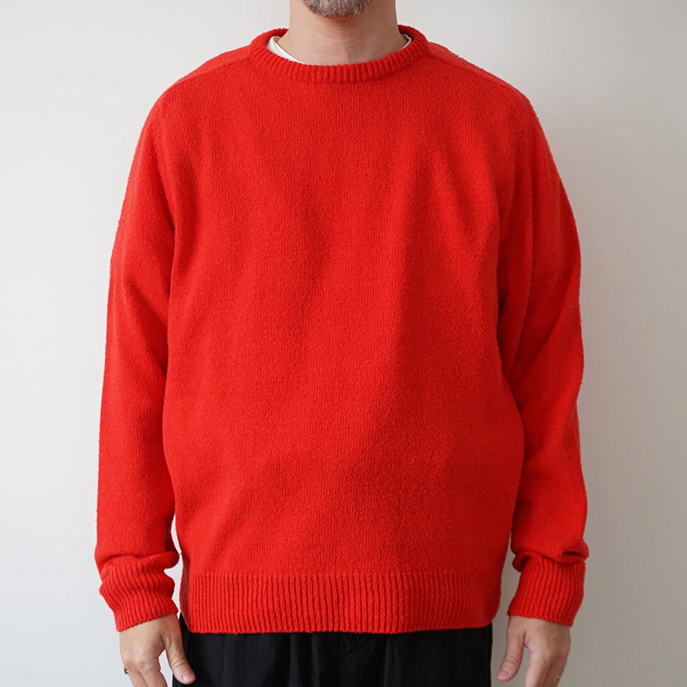 A.PRESSE - Washed Silk Nep Crew Neck Sweater