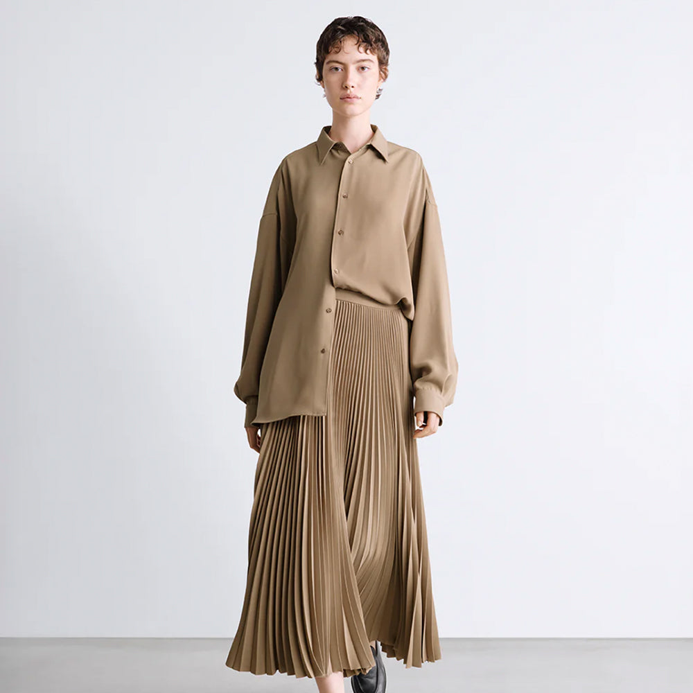 Graphpaper - Satin Oversized Regular Collar Shirt (COLLECTION