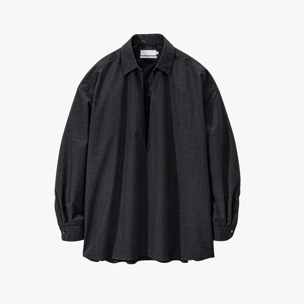 Graphpaper - Fine Wool Heather L/S Skipper Shirt