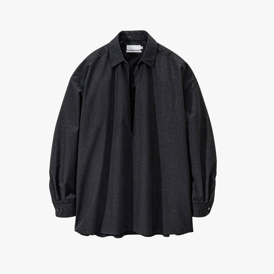 Graphpaper - Fine Wool Heather L/S Skipper Shirt