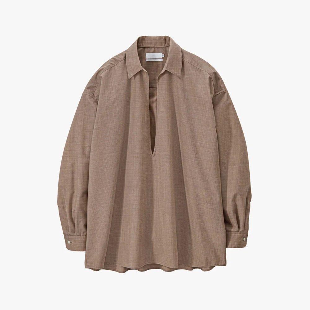 Graphpaper - Fine Wool Heather L/S Skipper Shirt
