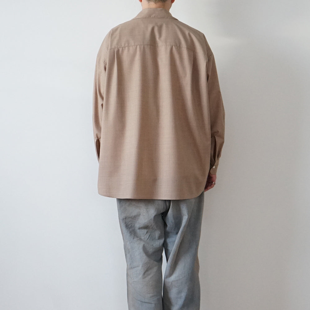 Graphpaper - Fine Wool Heather L/S Skipper Shirt