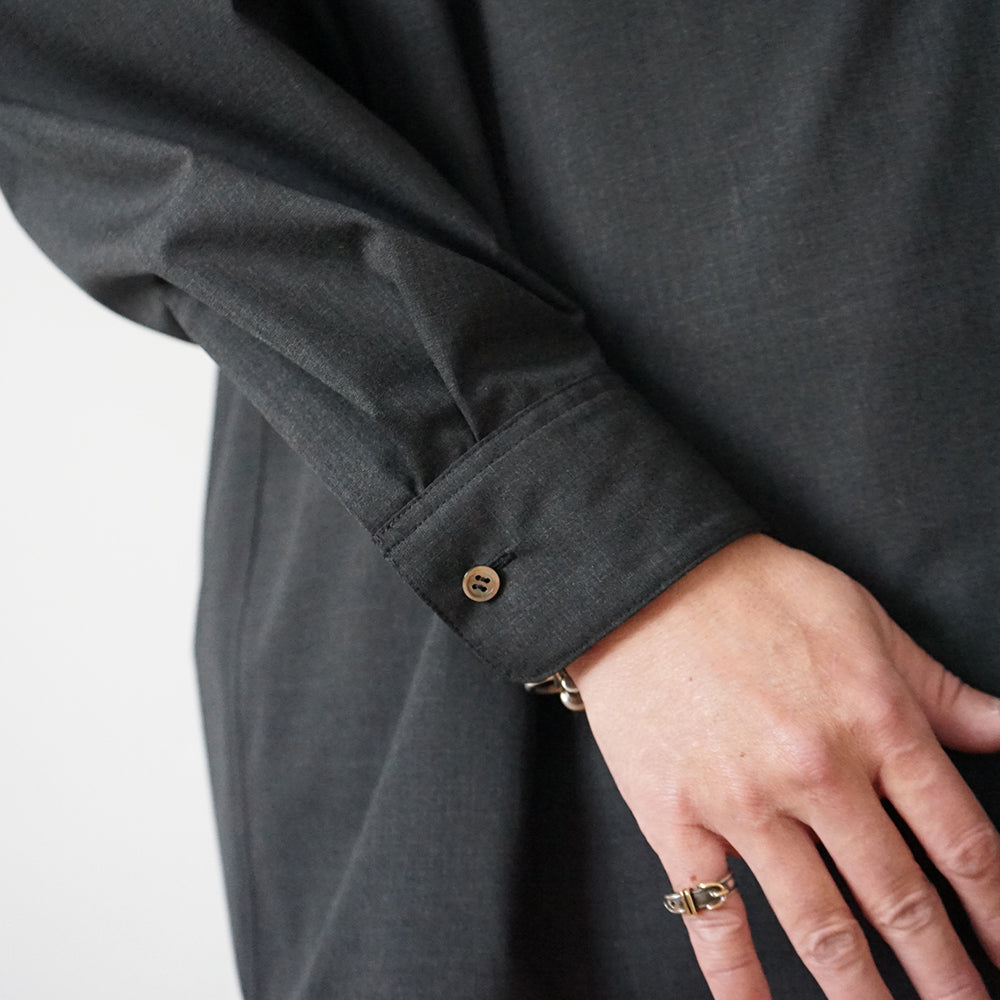 Graphpaper - Fine Wool Heather L/S Skipper Shirt