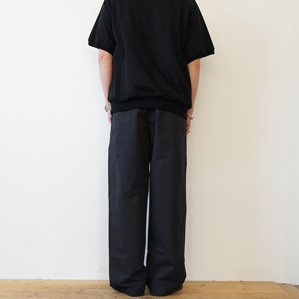 Cale - Cotton Weather Tumbler Finish Belted Pants