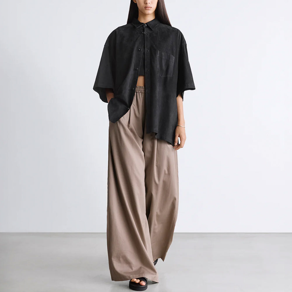 Graphpaper - Silicon Poplin Two Tuck Easy Wide Pants