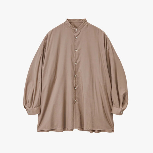 Graphpaper - Silicon Poplin Deep Slit Band Collar Shirt