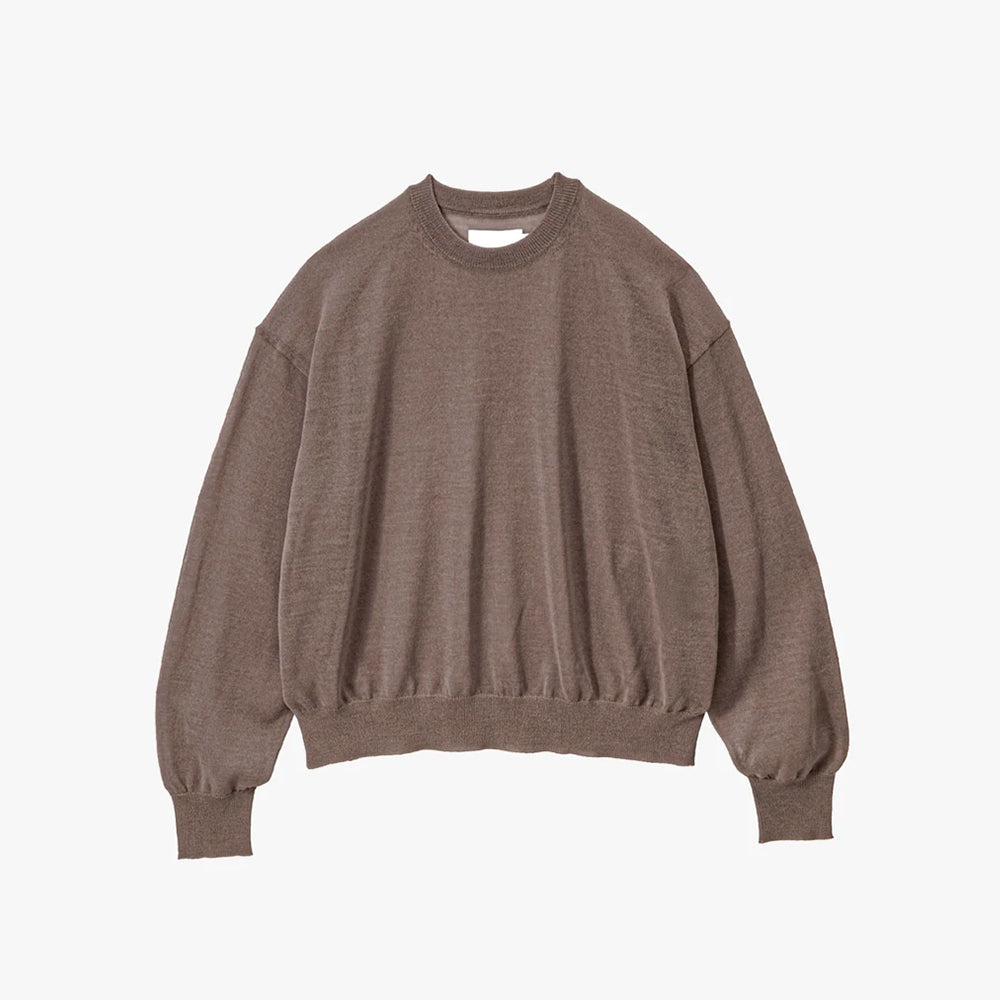 Graphpaper - Coiled Wool Nylon Oversized Crew Neck Knit