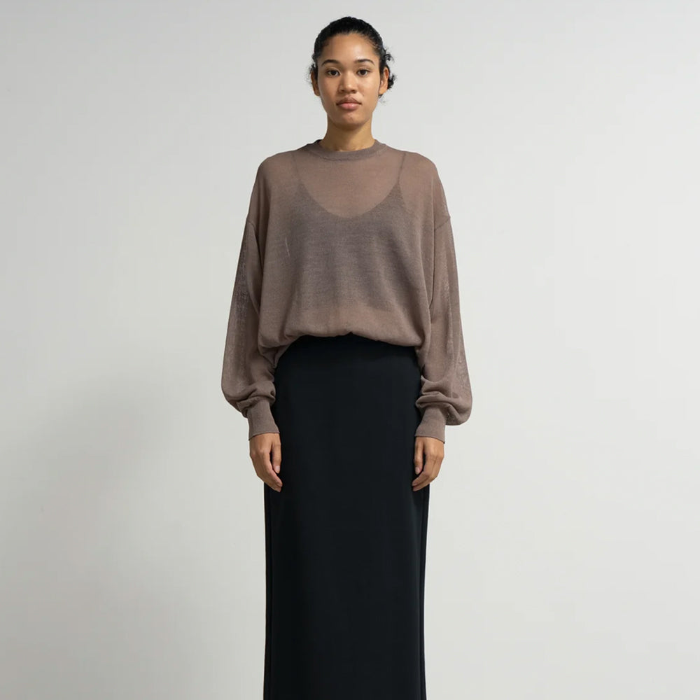 Graphpaper - Coiled Wool Nylon Oversized Crew Neck Knit