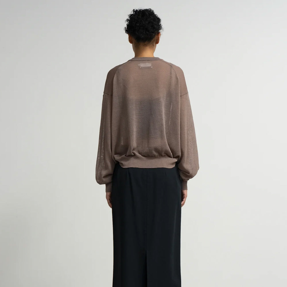 Graphpaper - Coiled Wool Nylon Oversized Crew Neck Knit