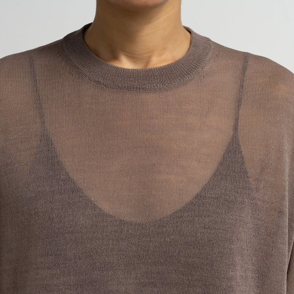 Graphpaper - Coiled Wool Nylon Oversized Crew Neck Knit