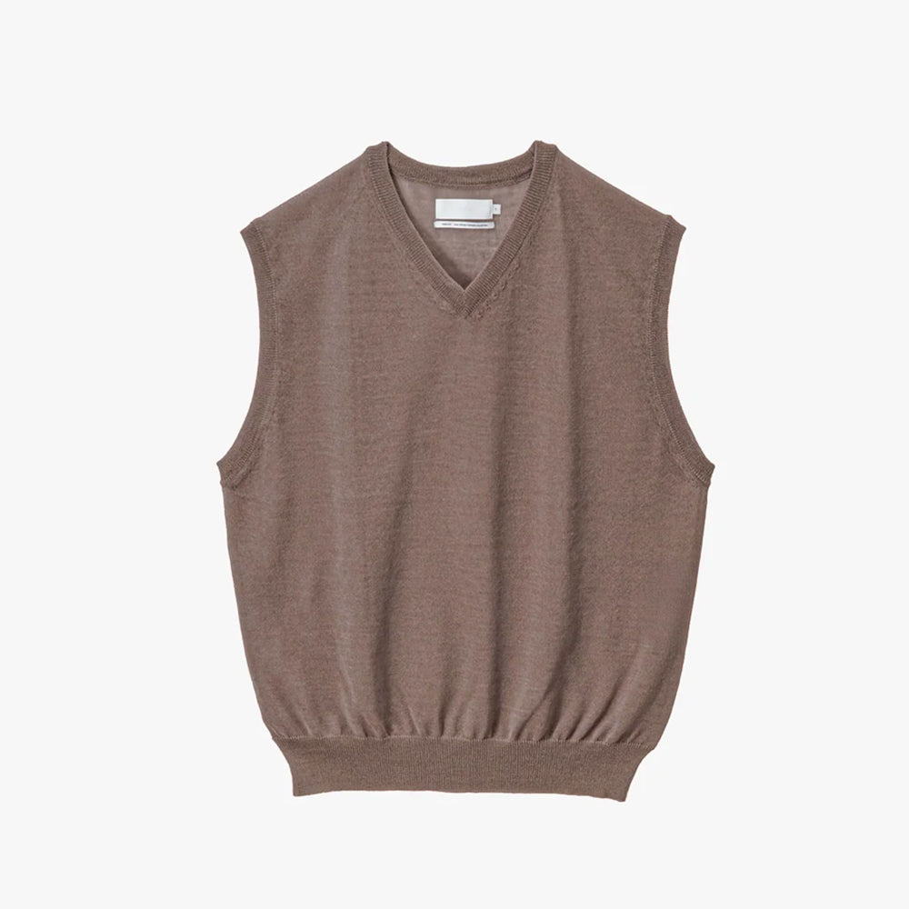 Graphpaper - Coiled Wool Nylon V Neck Knit Vest
