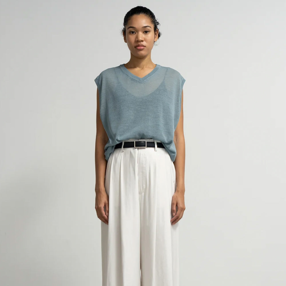 Graphpaper - Coiled Wool Nylon V Neck Knit Vest