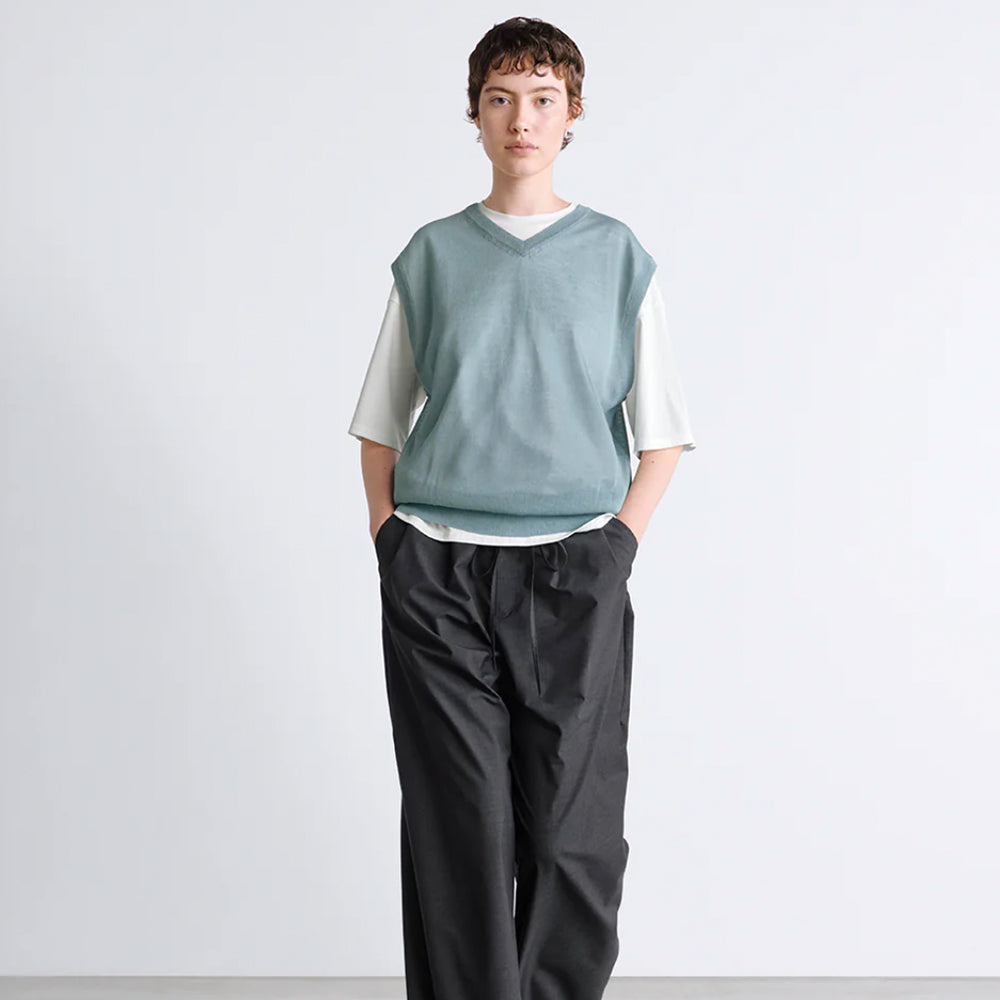 Graphpaper - Coiled Wool Nylon V Neck Knit Vest