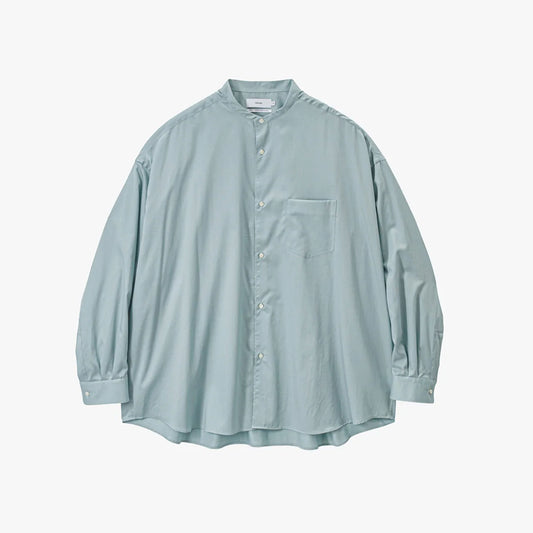 Graphpaper - Silicon Poplin Oversized Band Collar Shirt