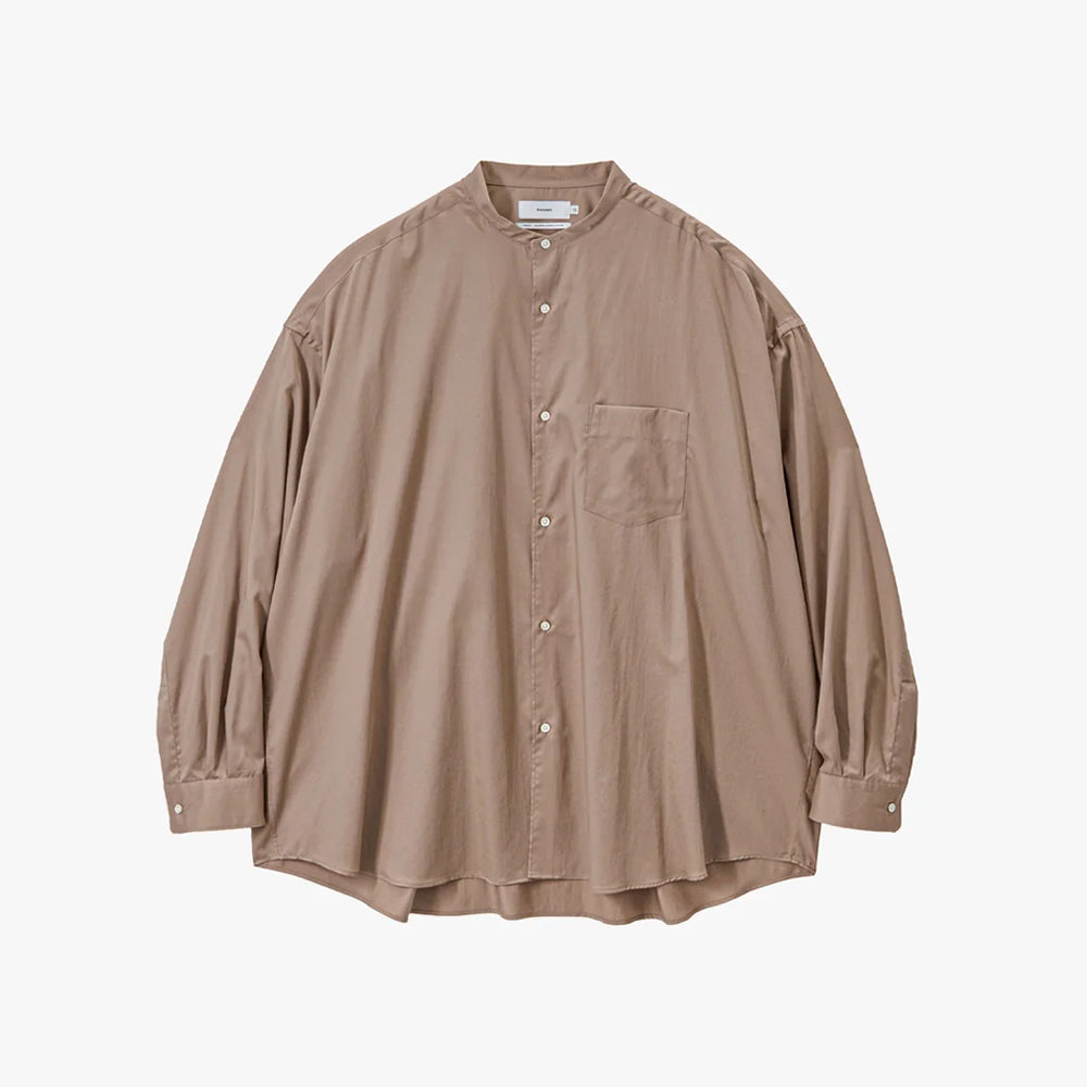 Graphpaper - Silicon Poplin Oversized Band Collar Shirt