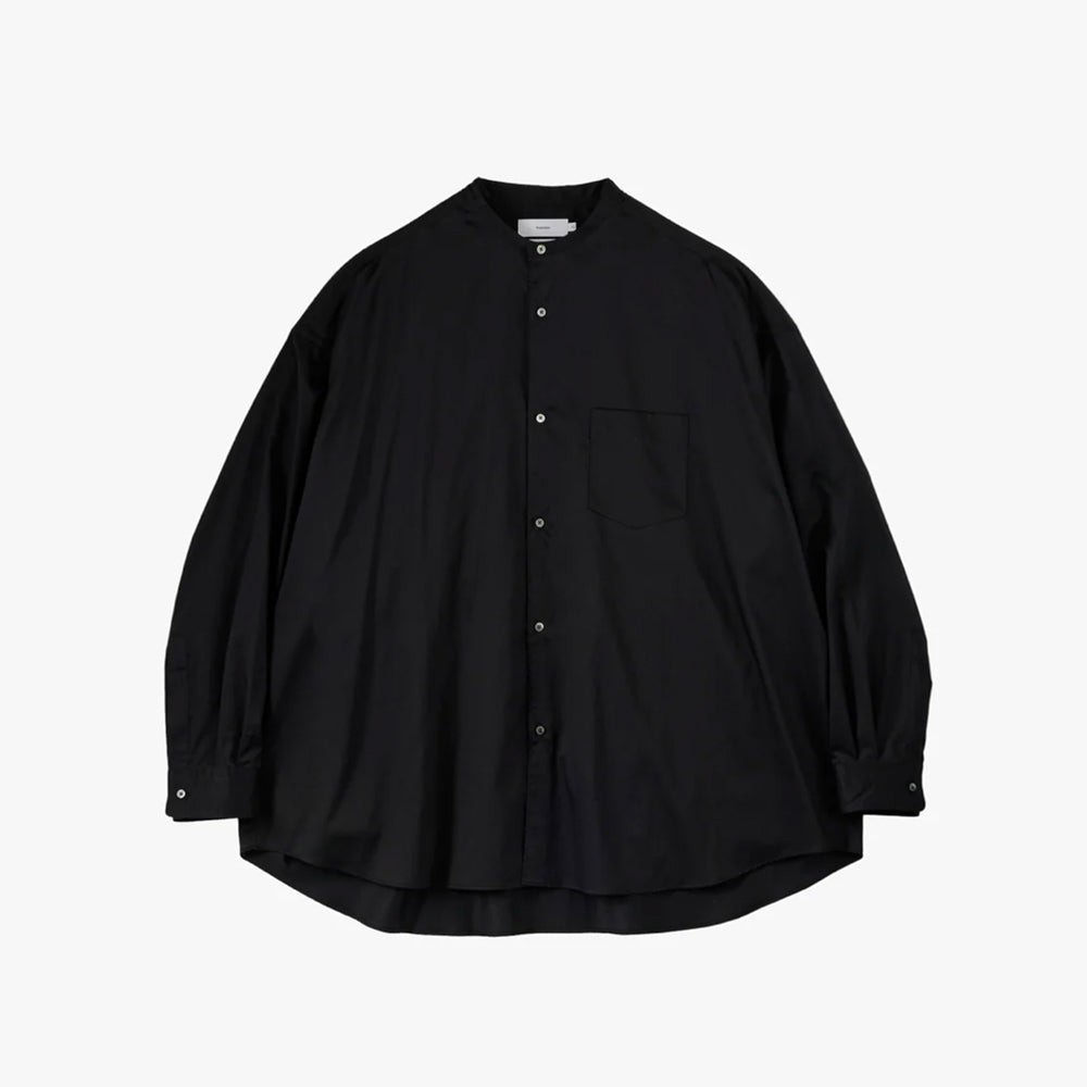 Graphpaper - Silicon Poplin Oversized Band Collar Shirt