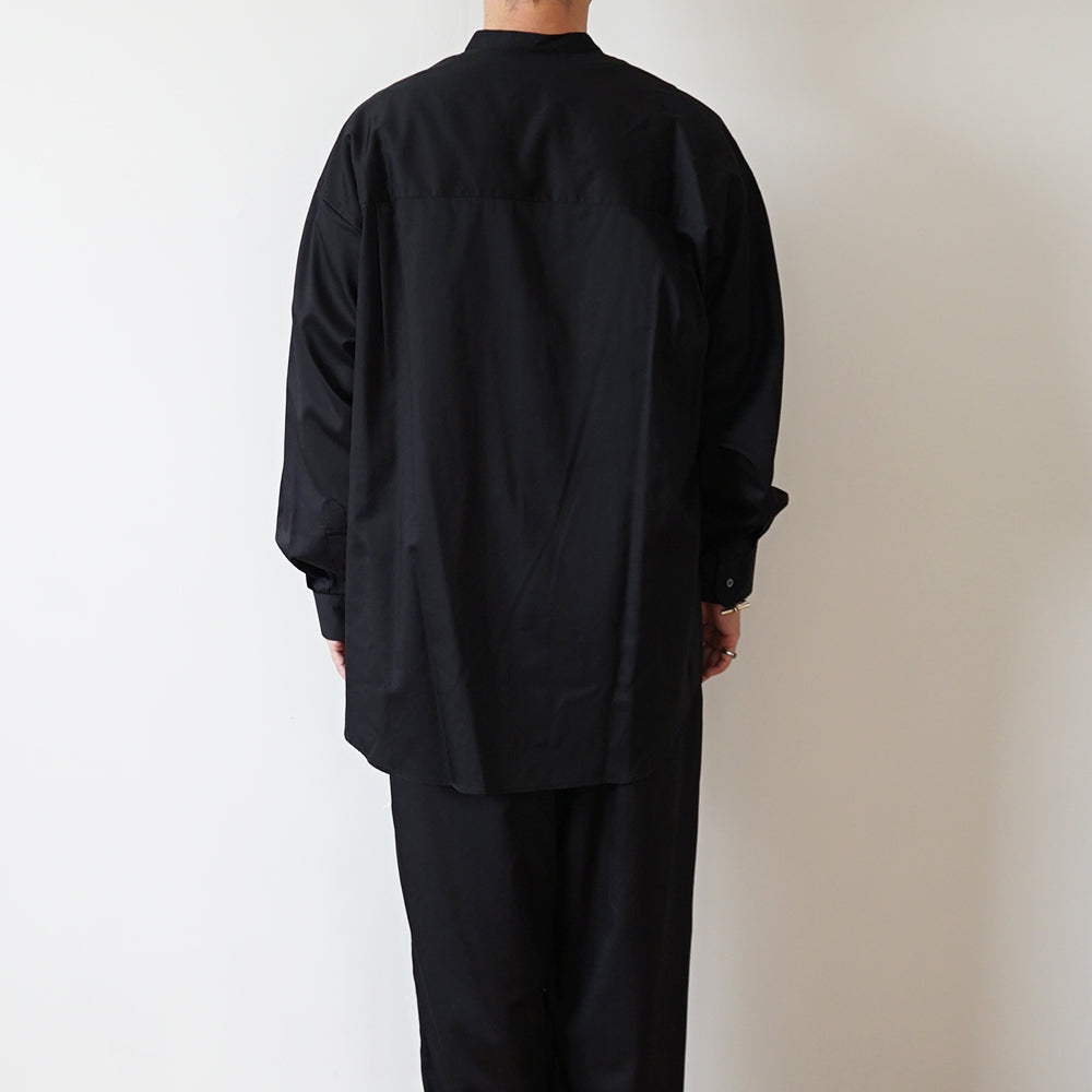 Graphpaper - Silicon Poplin Oversized Band Collar Shirt