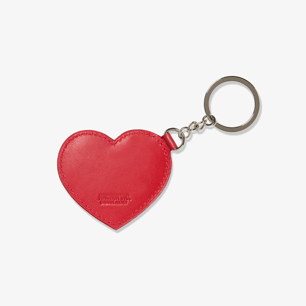 Mercedes Anchor inc. - BOLD LOGO LEATHER HEART KEYCHAIN