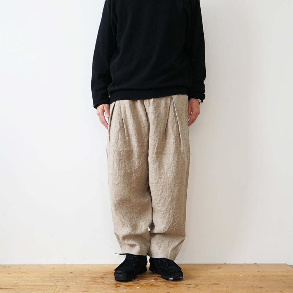 is-ness - Linen Relax Tuck Pants