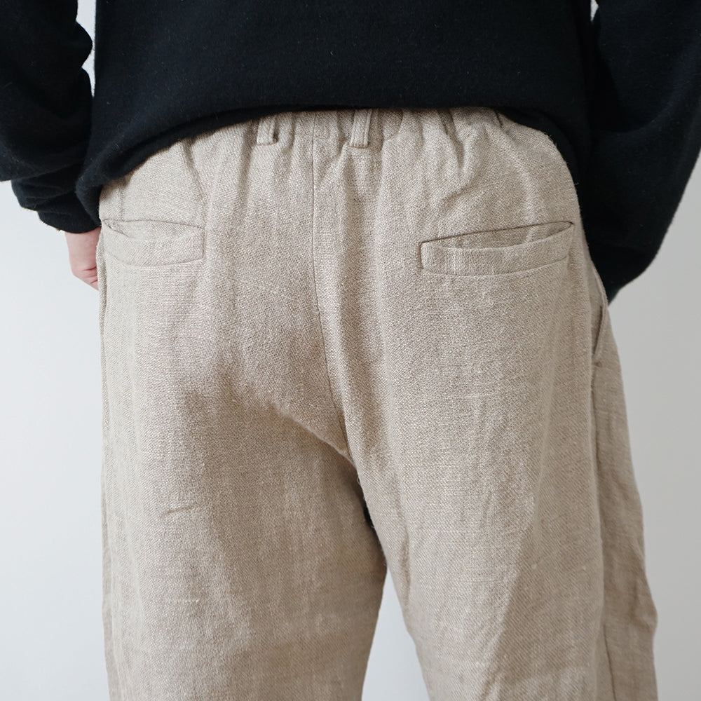 is-ness - Linen Relax Tuck Pants