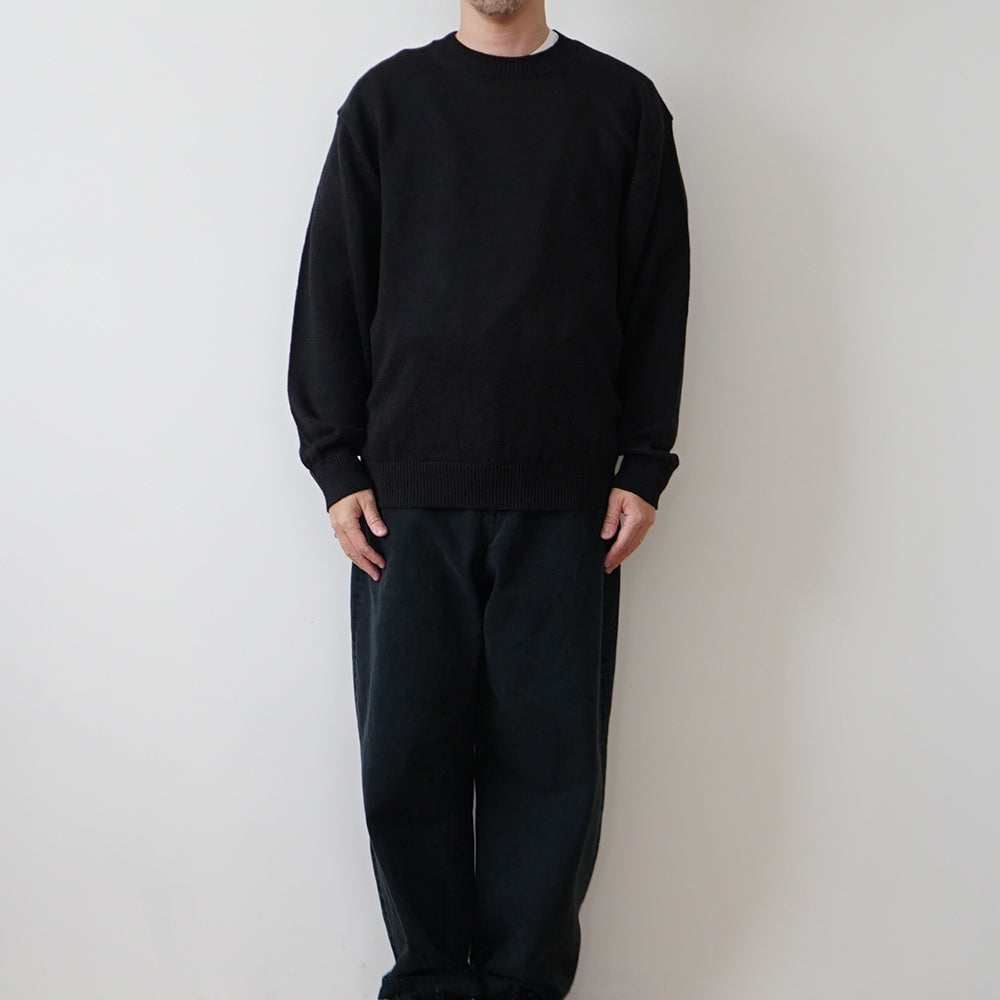 BATONER - WASHED HIGH COUNT LINEN CREW NECK