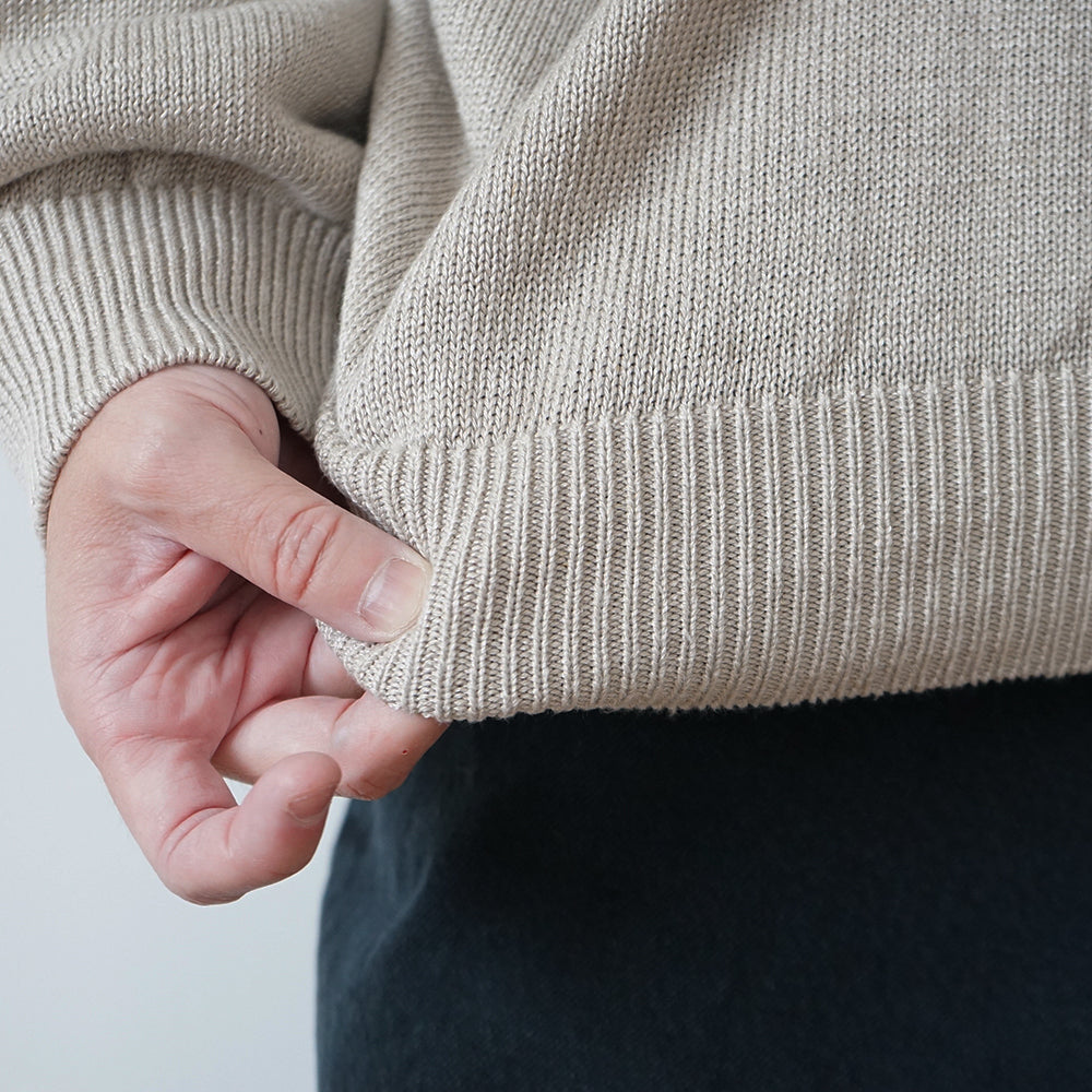 BATONER - WASHED HIGH COUNT LINEN CREW NECK