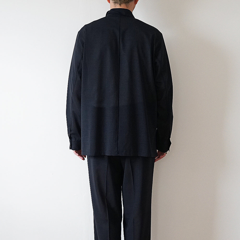 ATON - TWIST WOOL GAUZE LOOSE FIT SHIRT