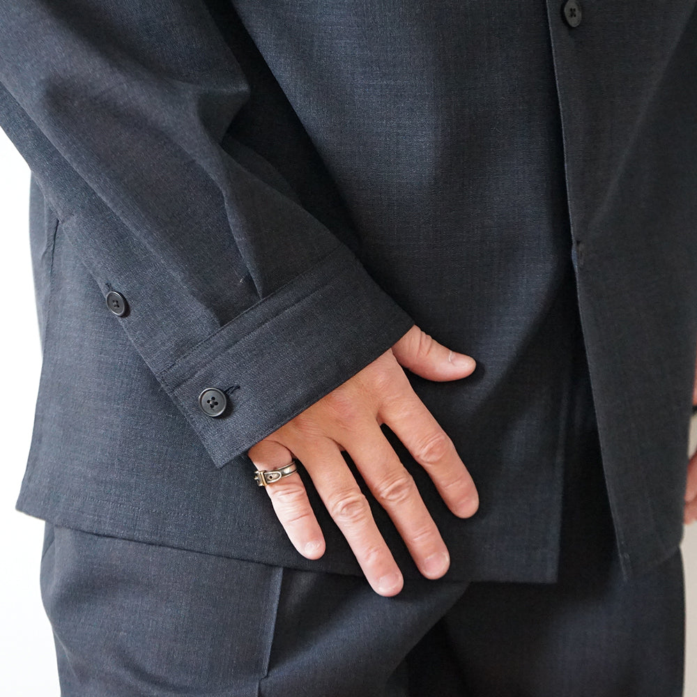 ATON - TWIST WOOL GAUZE LOOSE FIT SHIRT