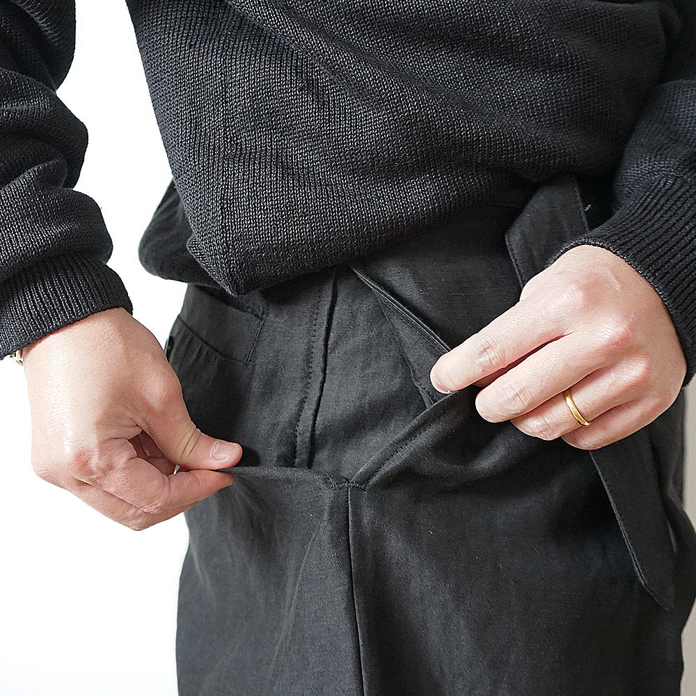 Graphpaper - Linen Cupro Back Satin Belted Pants