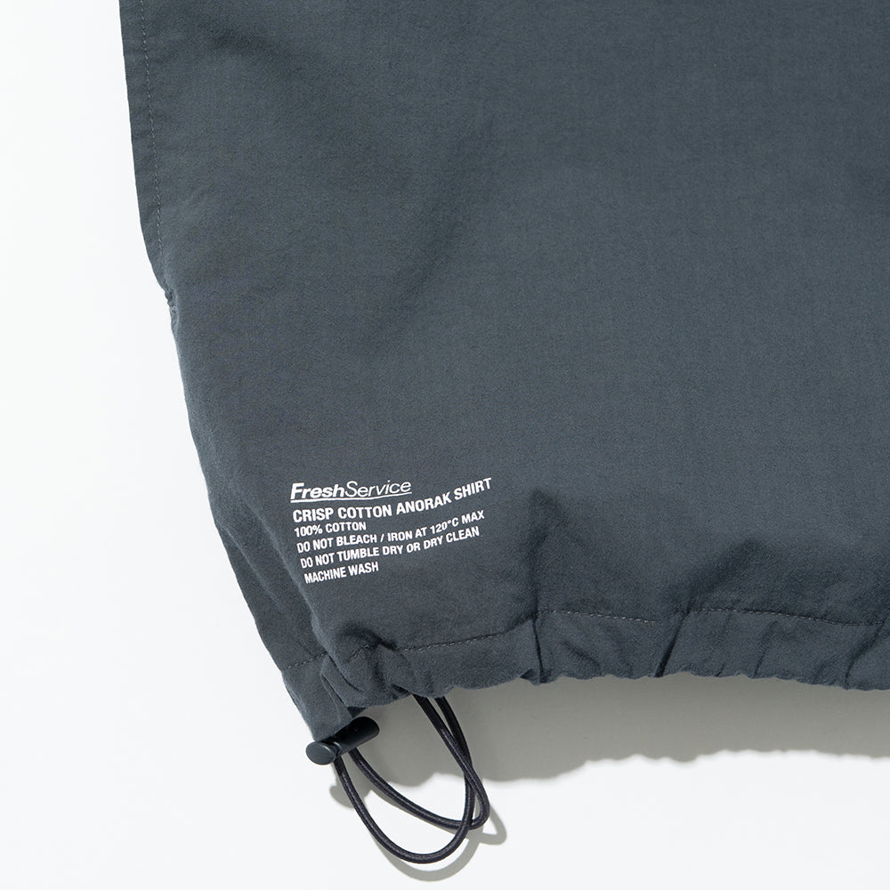 Fresh Service - CRISP COTTON ANORAK L/S SHIRT