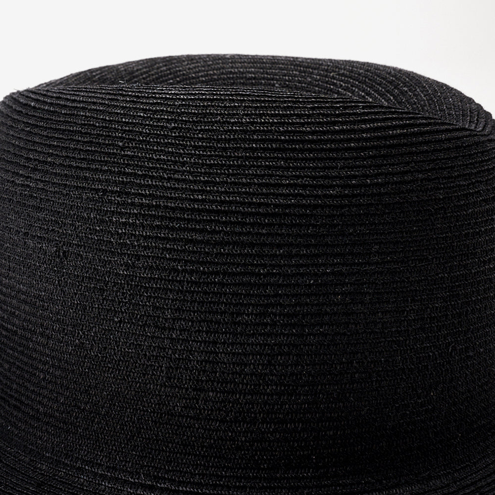帽子 wicagrocery abaca hat black KIJIMA TAKAYUKI - ABACA CENTER CREASE HAT – IN MY BOOK STORE