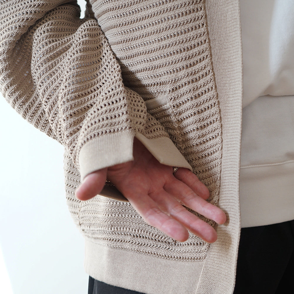 BATONER - SUMMER KNIT BUTTONLESS CARDIGAN