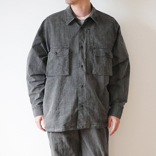 is-ness - Pigment-Dyed Long-Sleeve Shirt