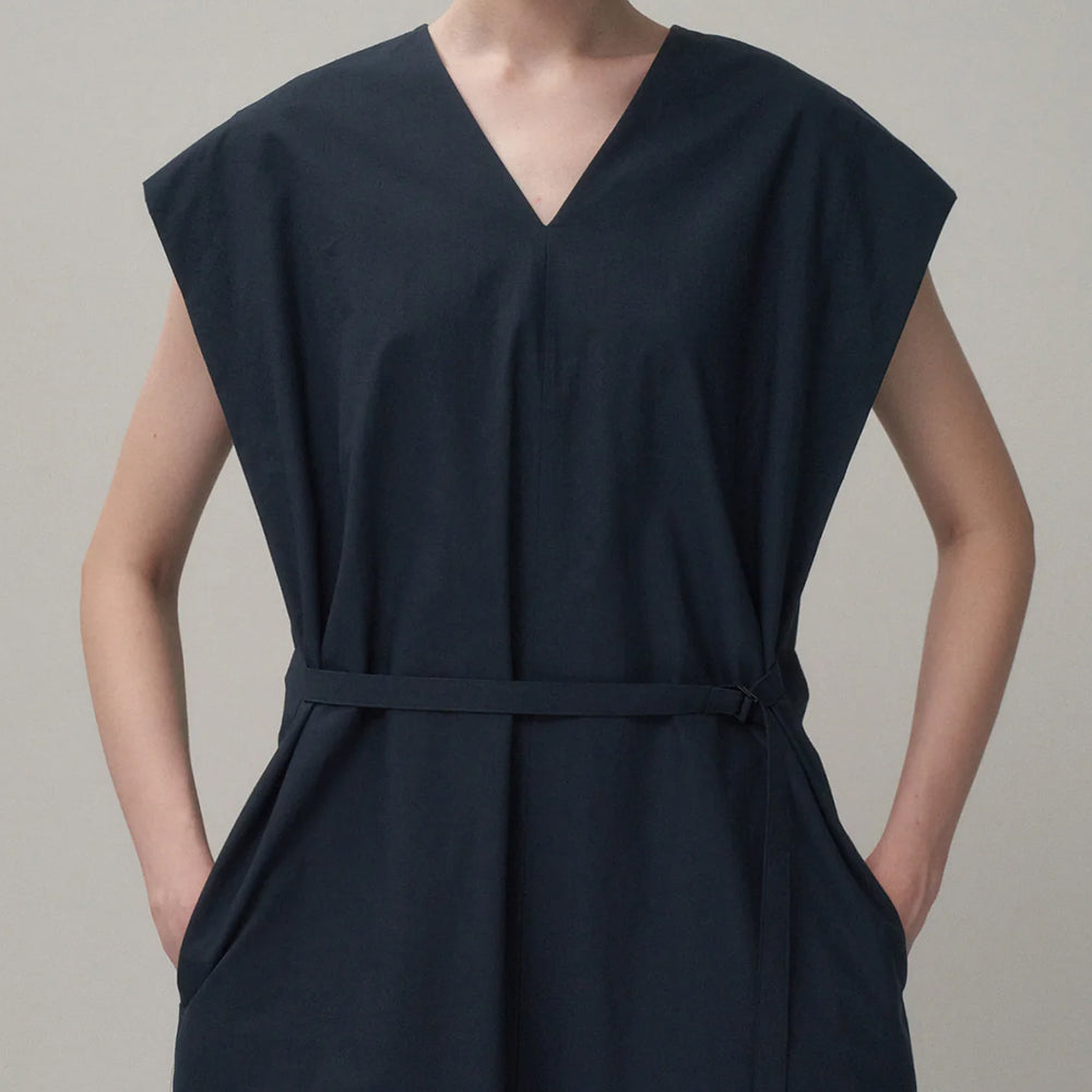 ATON - COTTON BROAD FRENCH SLEEVE DRESS