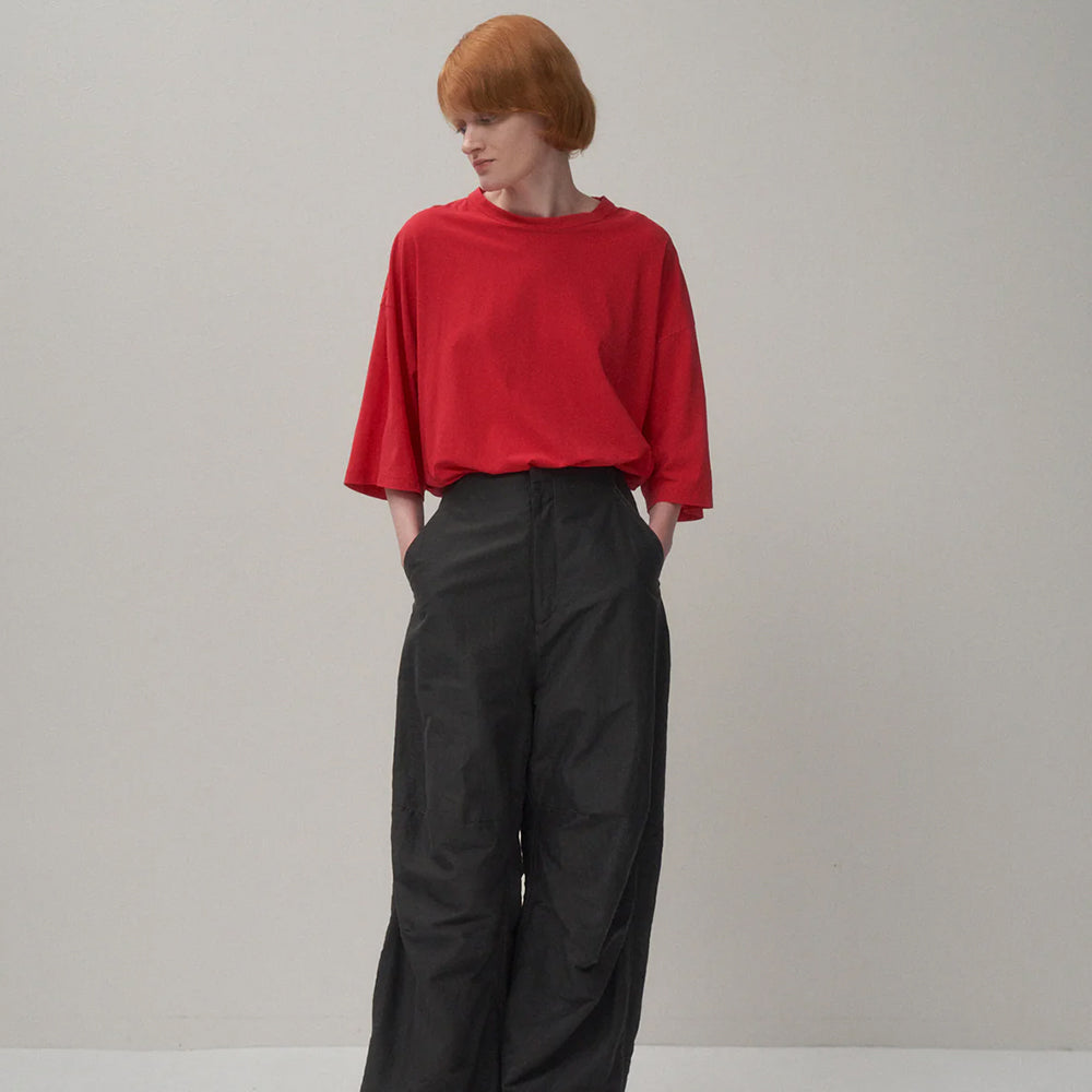 ATON - SHRINK FRESCA JERSEY WIDE SLEEVE T-SHIRT
