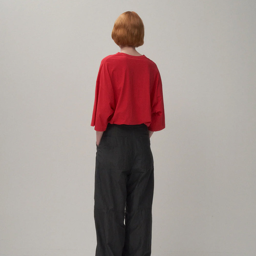 ATON - SHRINK FRESCA JERSEY WIDE SLEEVE T-SHIRT