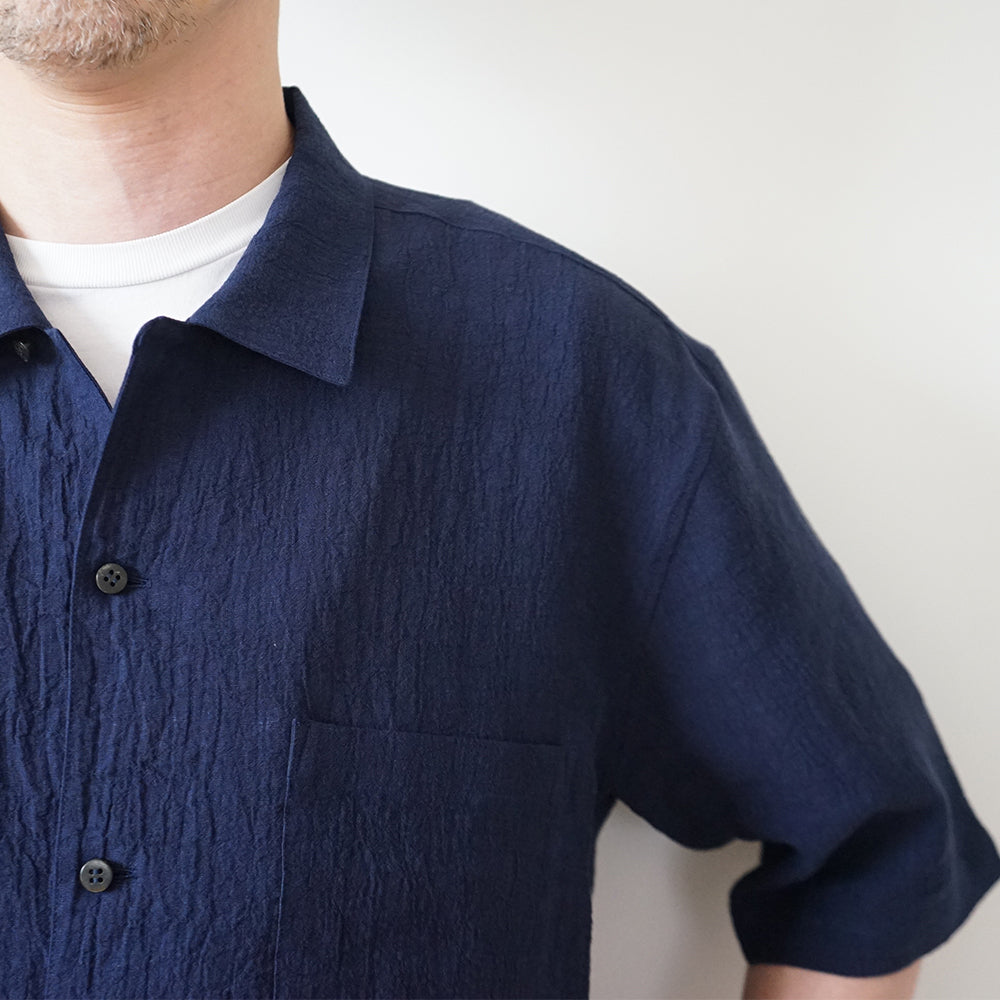 Cale - Water Twisted Linen Open Collar Shirt – IN MY BOOK STORE