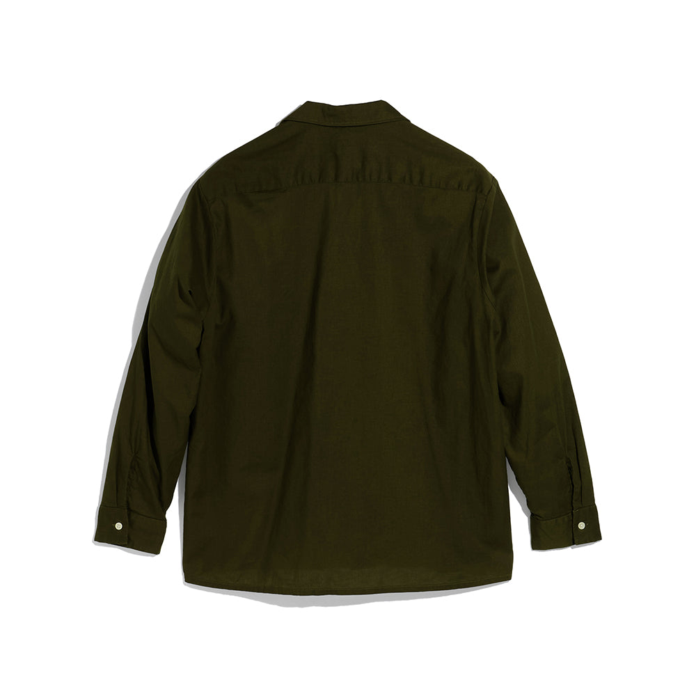 FOUNDOUR - COTTON LINEN OPEN COLLAR SHIRT – IN MY BOOK STORE