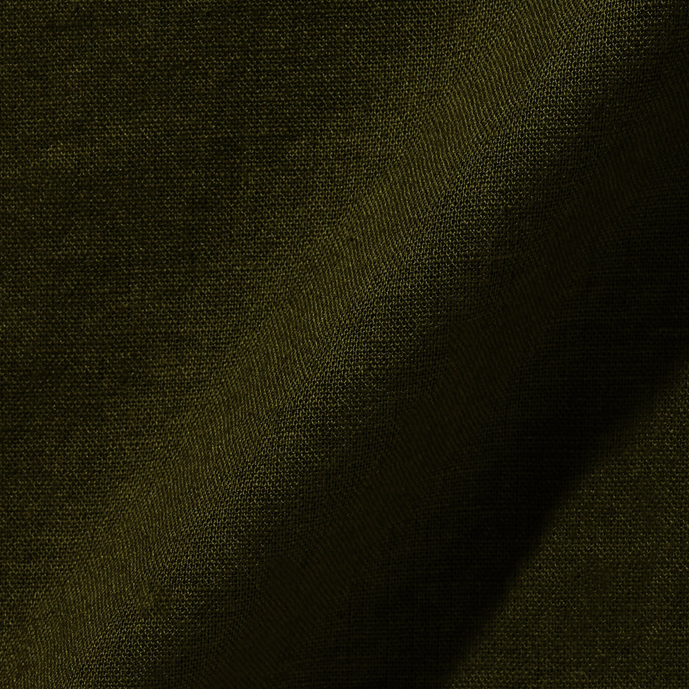 FOUNDOUR - COTTON LINEN OPEN COLLAR SHIRT